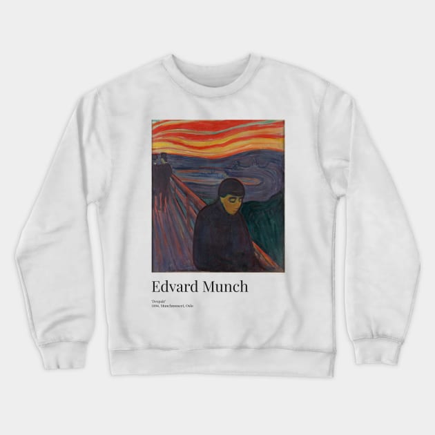 Edvard Munch - Exhibition Art Poster - Despair - Munchmuseet Crewneck Sweatshirt by notalizard